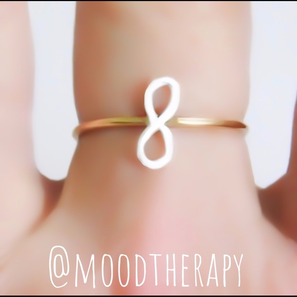 ♾Mixed Metal/Two Toned Infinity/Love Stacking Ring - Picture 1 of 9
